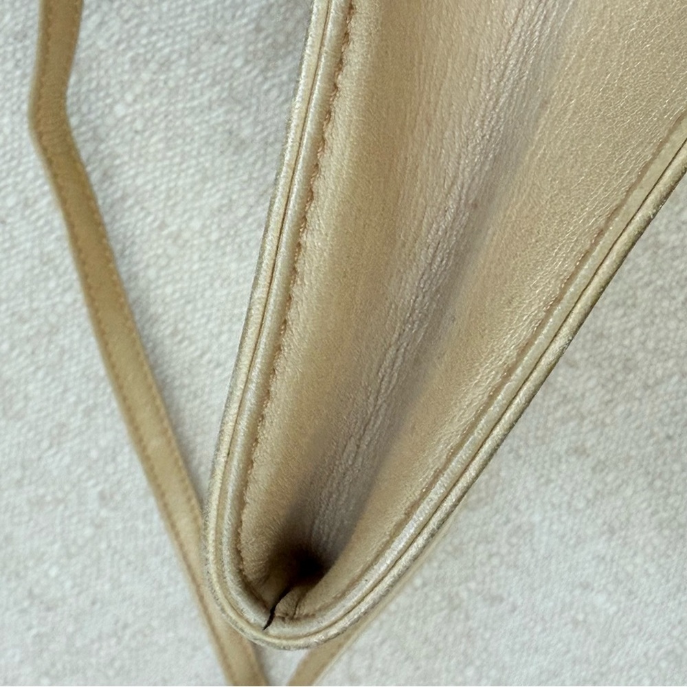 Early Vintage Gucci Shoulder Bag Coated Canvas Monogram Tan Leather Crossbody - Picture 13 of 16